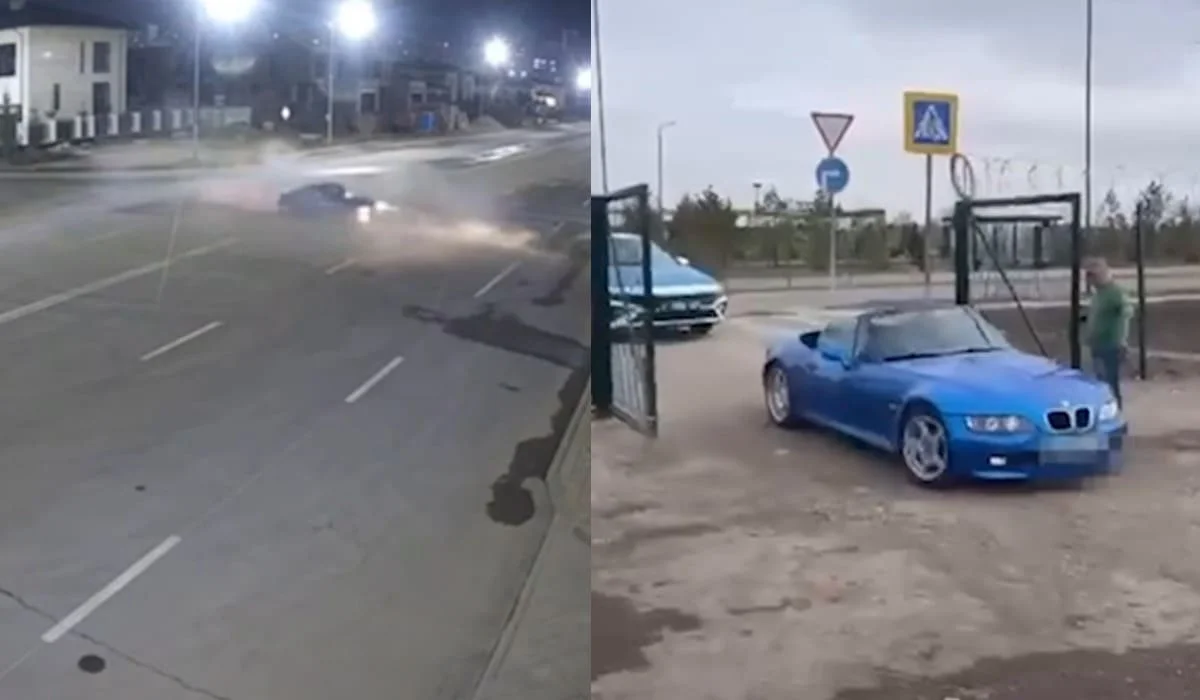 Водитель BMW устроил дрифт в столице и попал под суд (ВИДЕО)