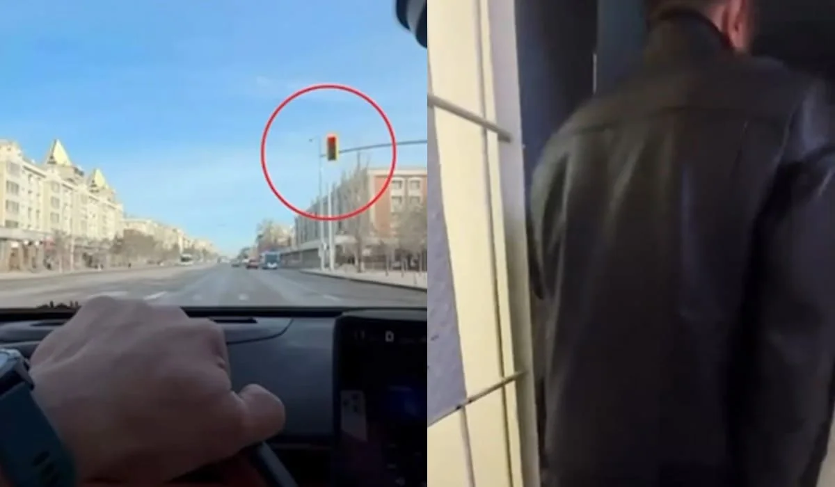 Автолихач проехал на 115 км/ч на красный свет и попал под арест в Астане (ВИДЕО)