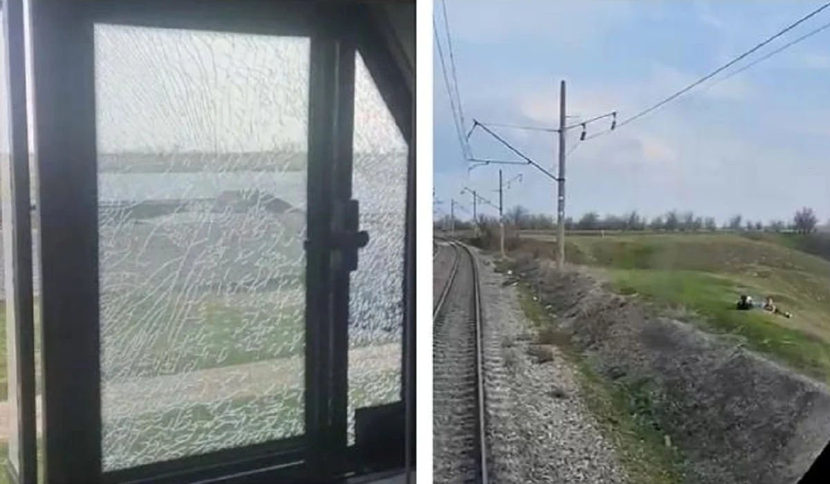 Подростки разбили стекло электровоза на юге Казахстана