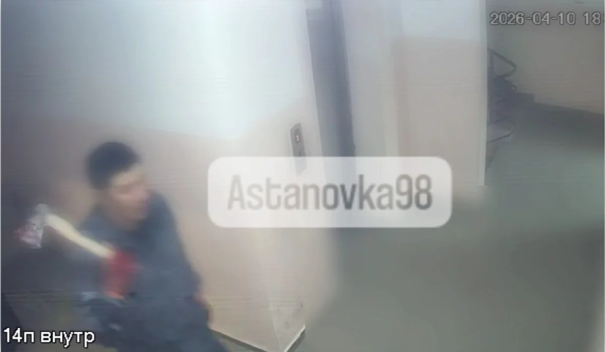 Мужчина с окровавленным топором в подъезде напугал жителей Астаны (ВИДЕО)