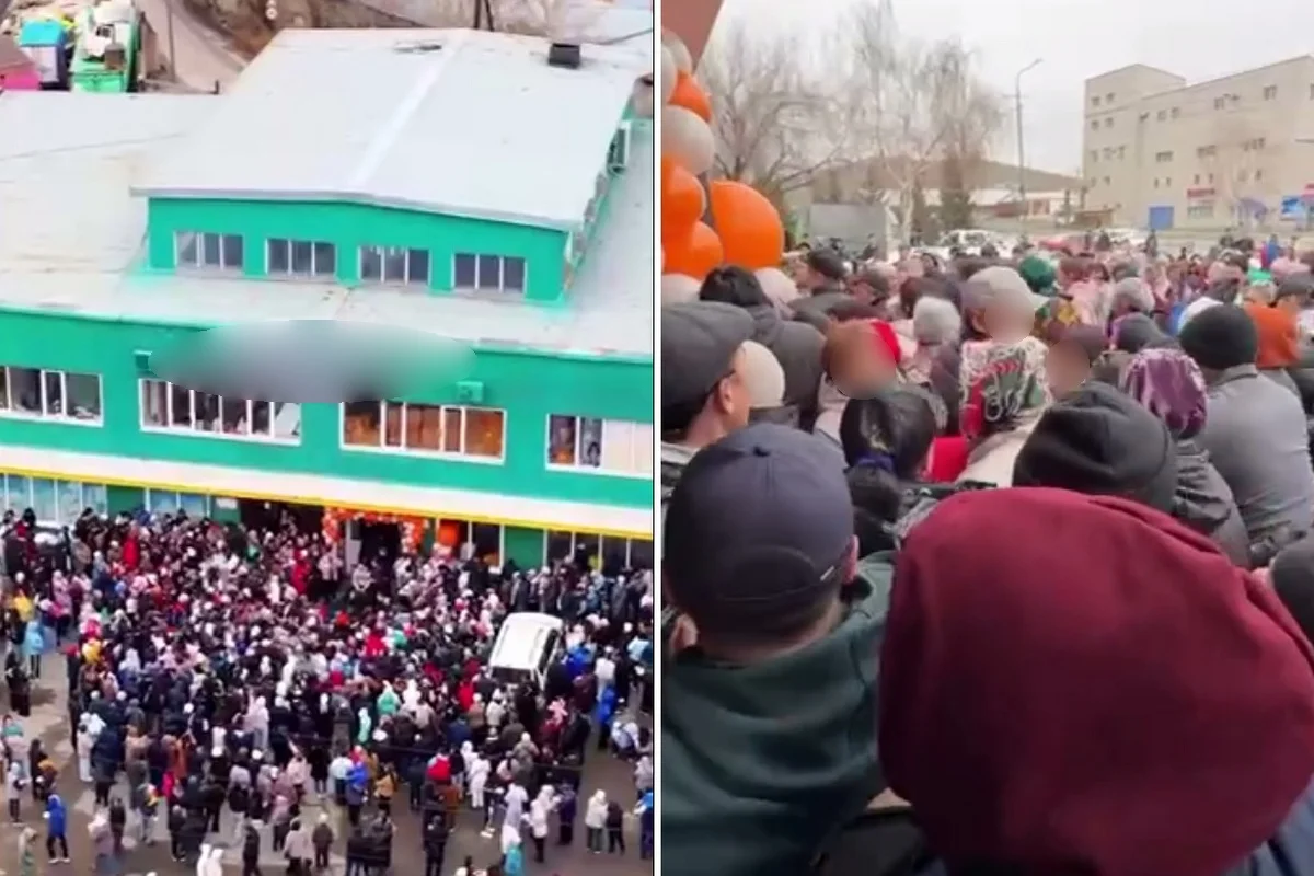 Открытие магазина обернулось давкой за бесплатной едой в Усть-Каменогорске