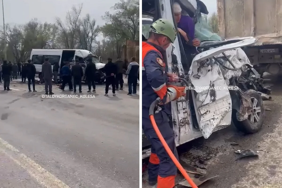 Серьезное ДТП в области Жетысу: 11 пострадавших доставили в больницу
