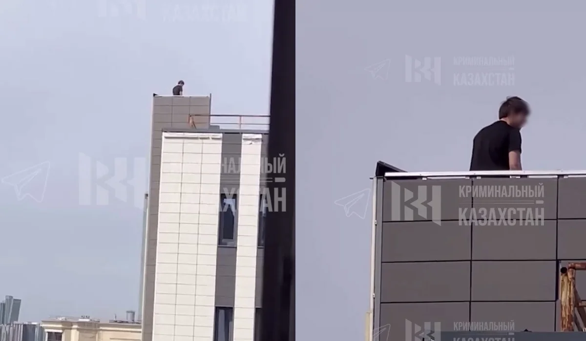Предотвратили трагедию: парня сняли с крыши многоэтажки в Астане (ВИДЕО)