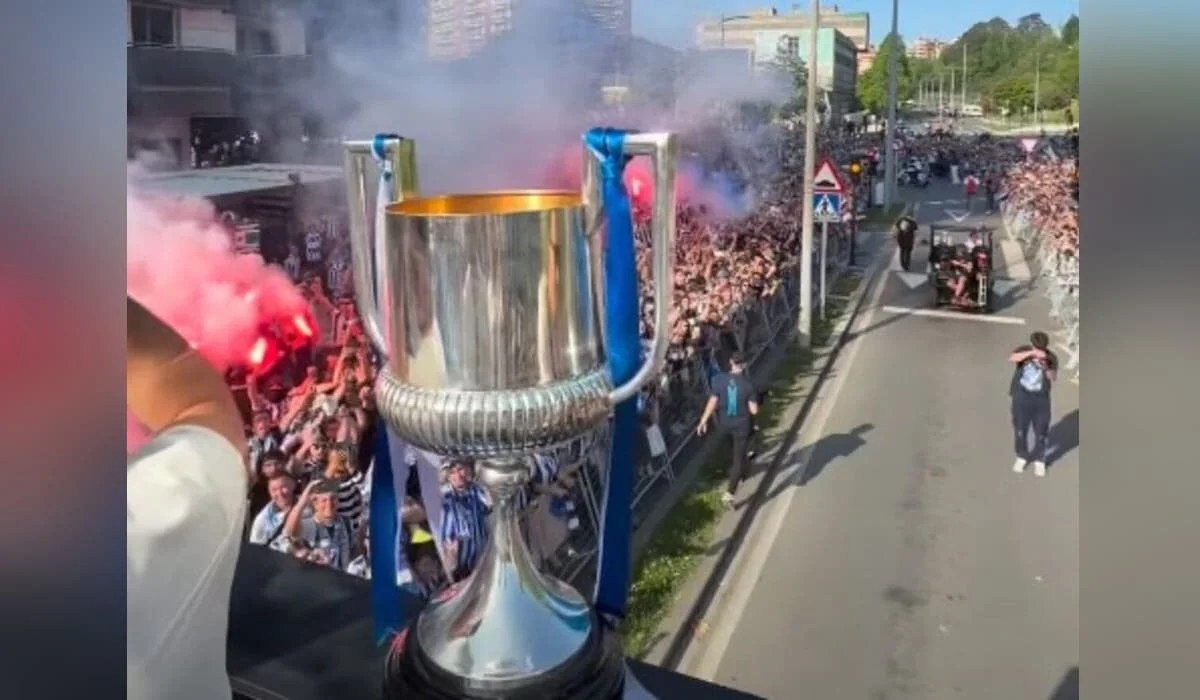 100 тысяч человек отметили победу «Реал Сосьедад» в финале Кубка Испании (ВИДЕО)