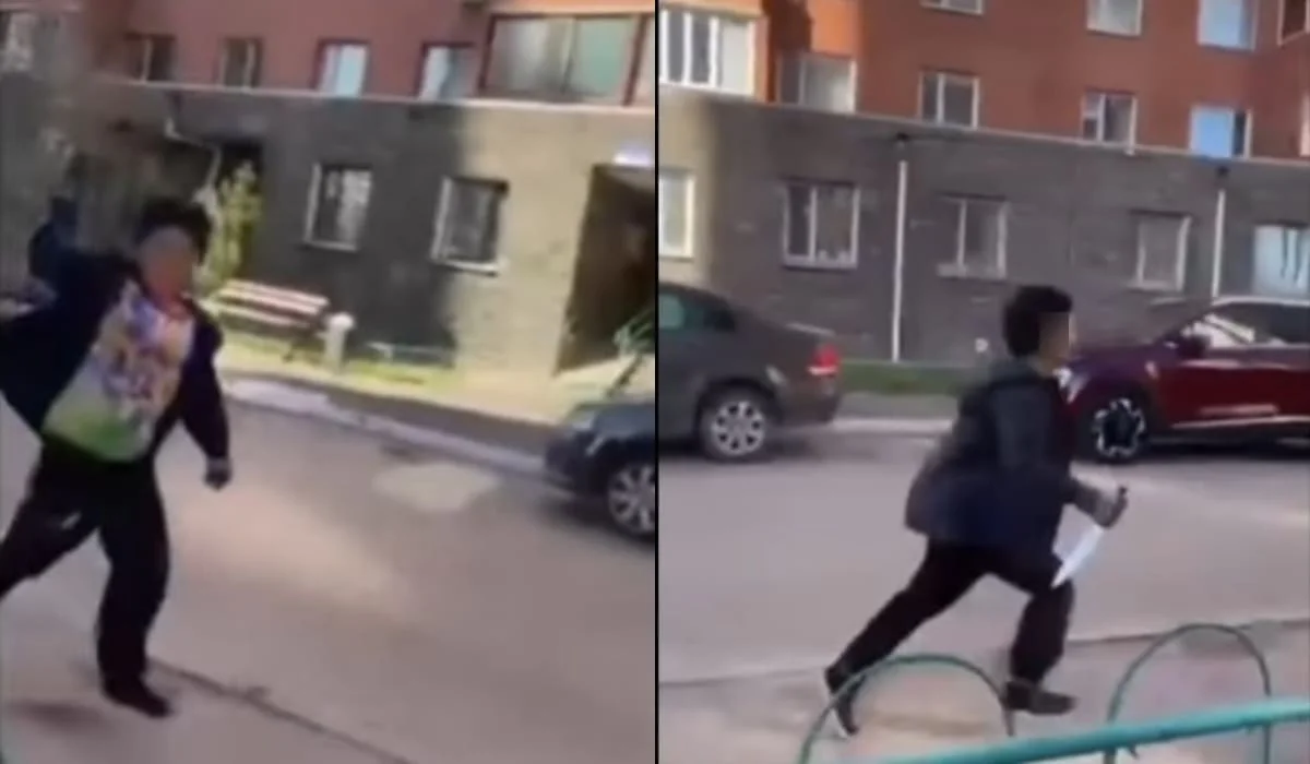Люди разбегались: мальчик с ножом бегал и пугал жителей Астаны (ВИДЕО)