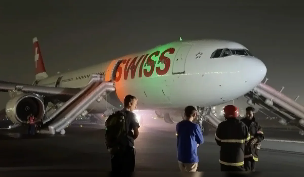 Двигатель самолета Swiss Airlines загорелся при взлете в Нью-Дели