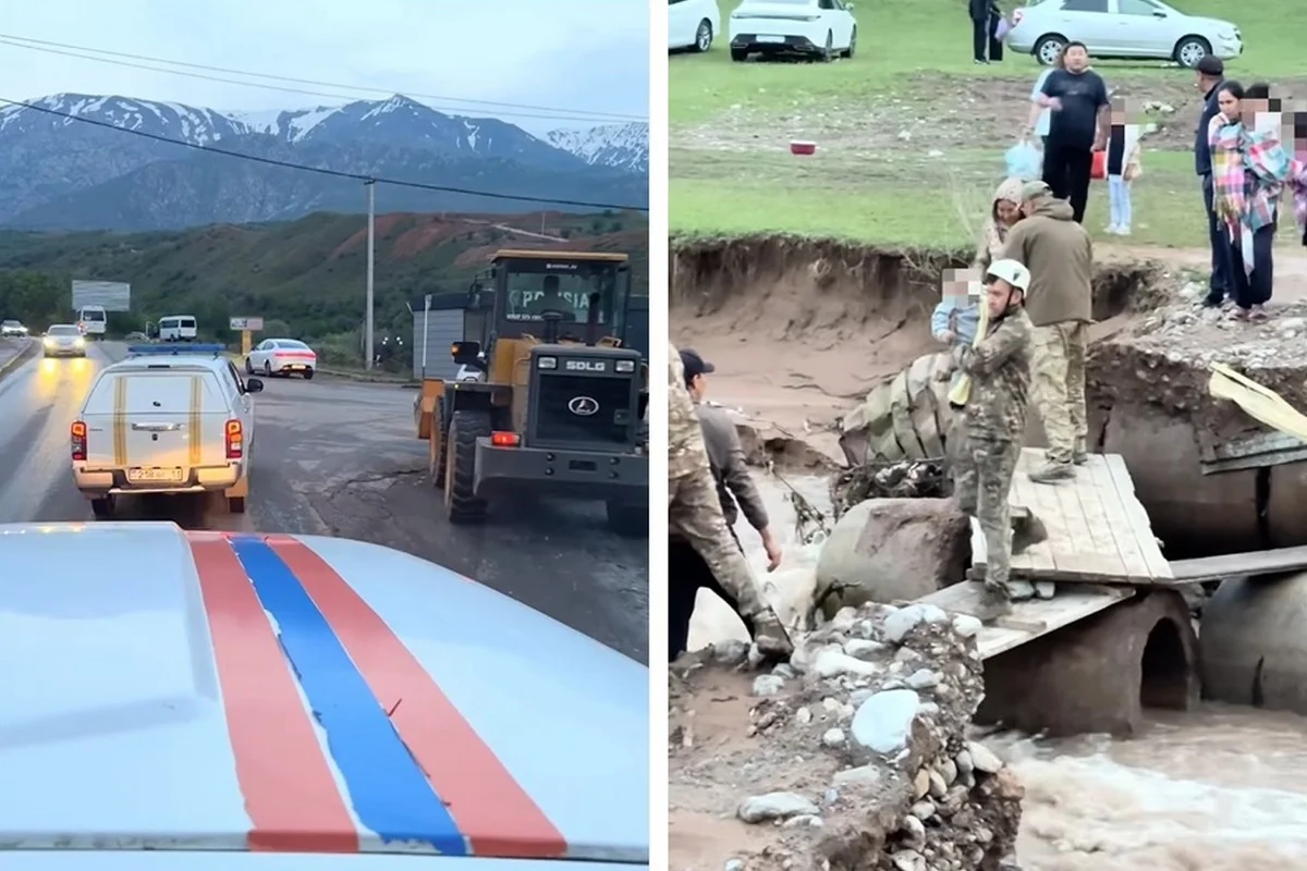 Вода поднялась в реке, эвакуировали более 80 человек в Туркестанской области (ВИДЕО)