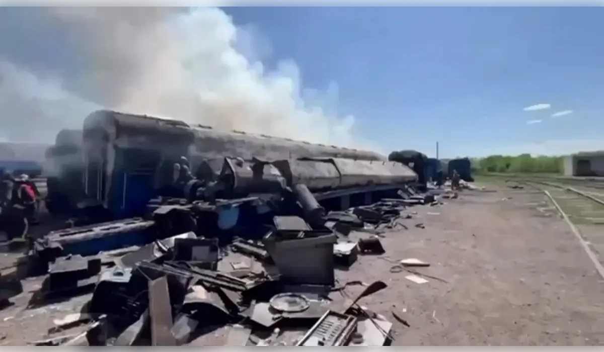 Вагоны загорелись на железнодорожных путях в Караганде