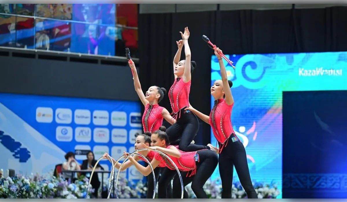 Казахстанские гимнастки завоевали серебро на чемпионате Азии в Бишкеке