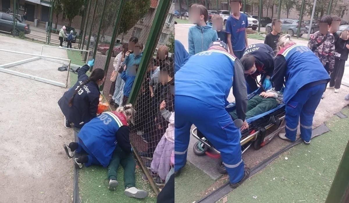 Металлические ворота упали на ребенка в Актобе: мальчика увезла скорая