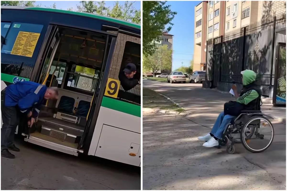 Пандусы для галочки? Житель Петропавловска с инвалидностью показал «доступную» среду в общественном транспорте