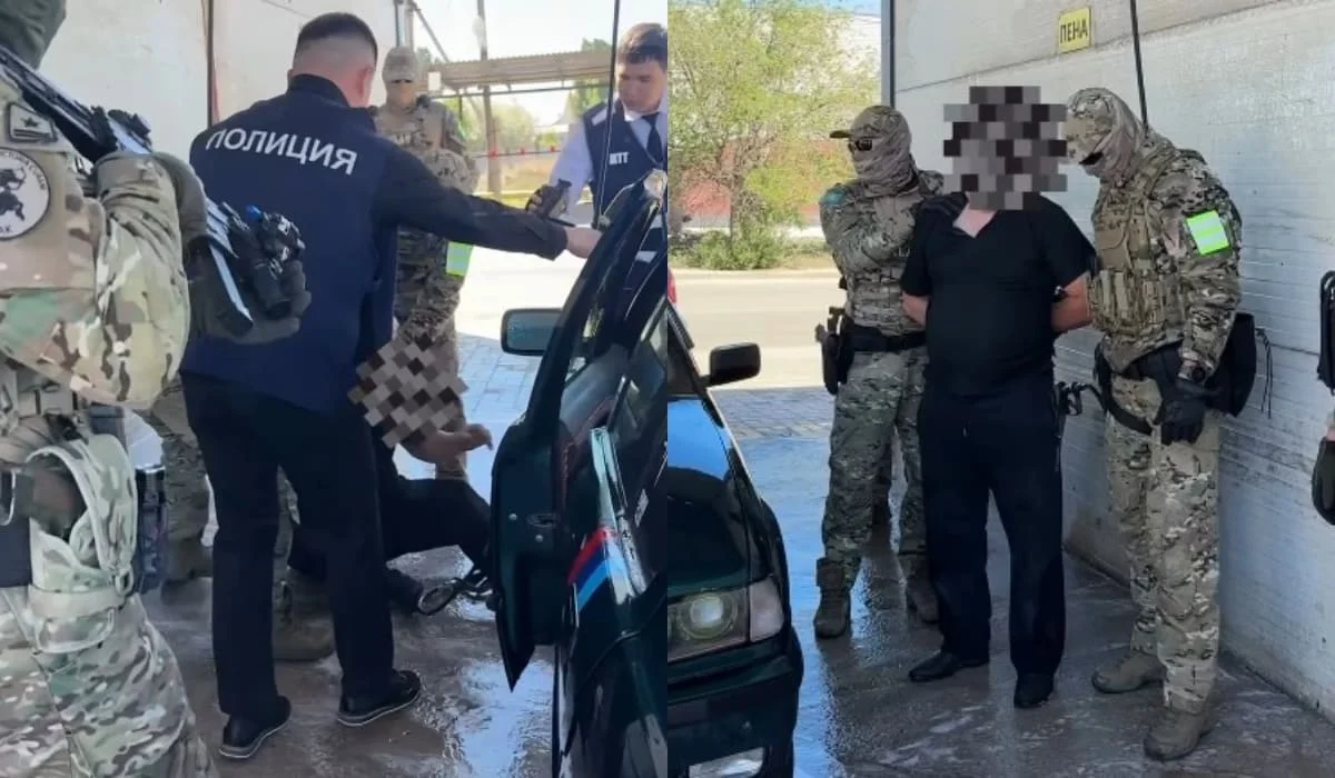 Обещал права без экзаменов: задержание мужчины сняли на видео в Сатпаеве