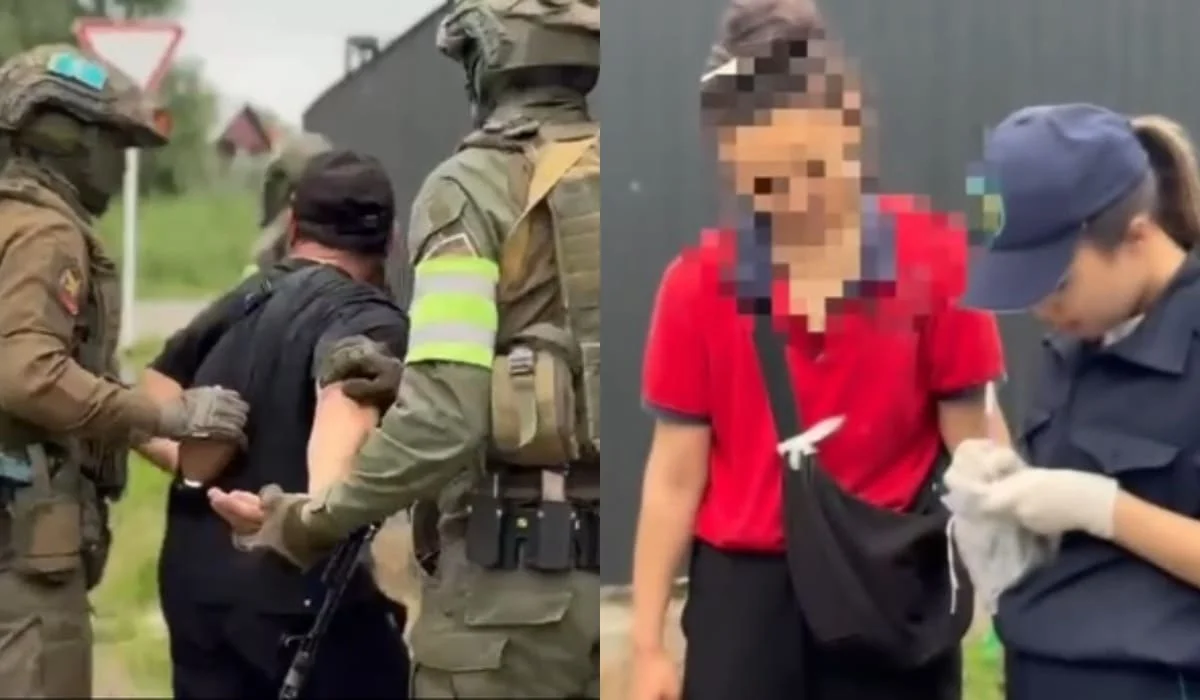 Момент задержания супружеской пары в Талдыкоргане показали на видео