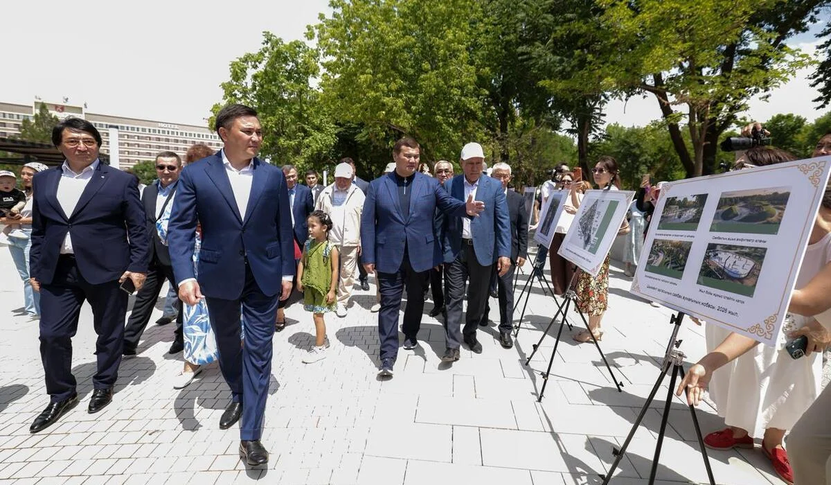Новый парк с амфитеатром и спортзонами открыли в Шымкенте