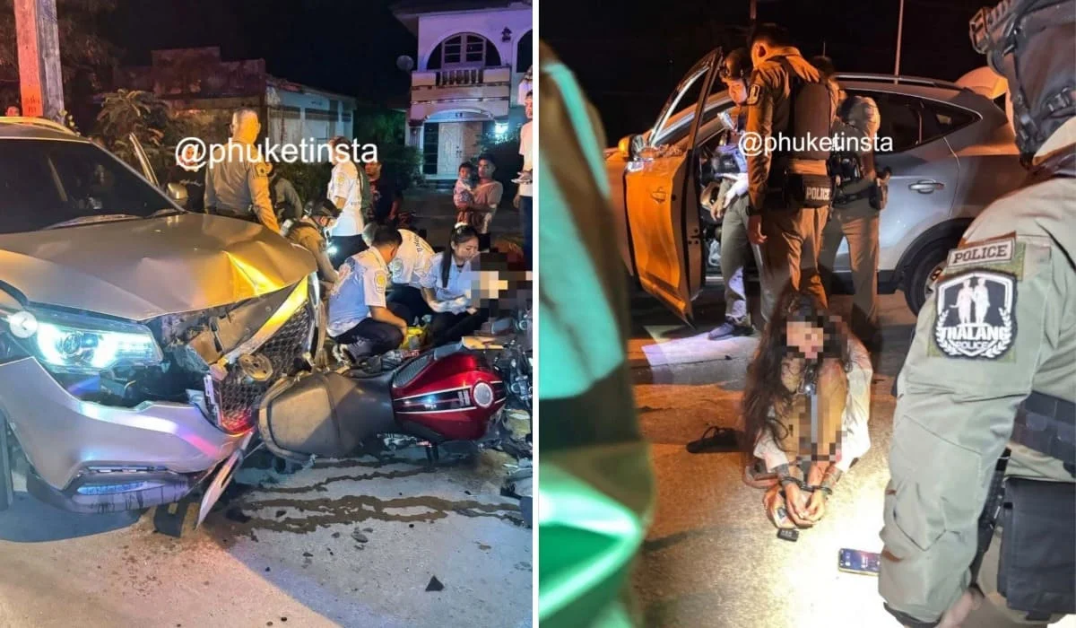 Казахстанка устроила серию ДТП и погоню с полицией на Пхукете