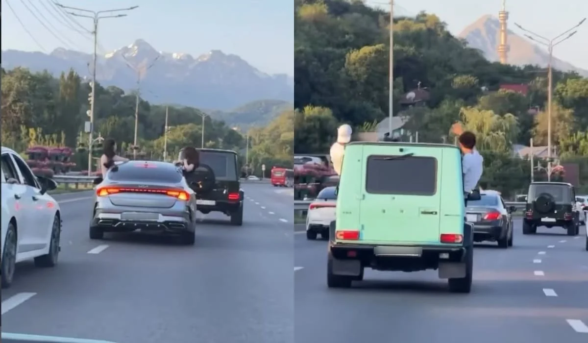 Опасные маневры ради видео: автокортеж с выпускниками грубо нарушил ПДД в Алматы (ВИДЕО)