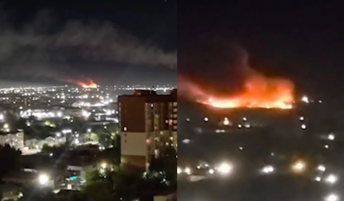 Крупный пожар на полигоне ТБО в Астане: огненное зарево сняли на видео