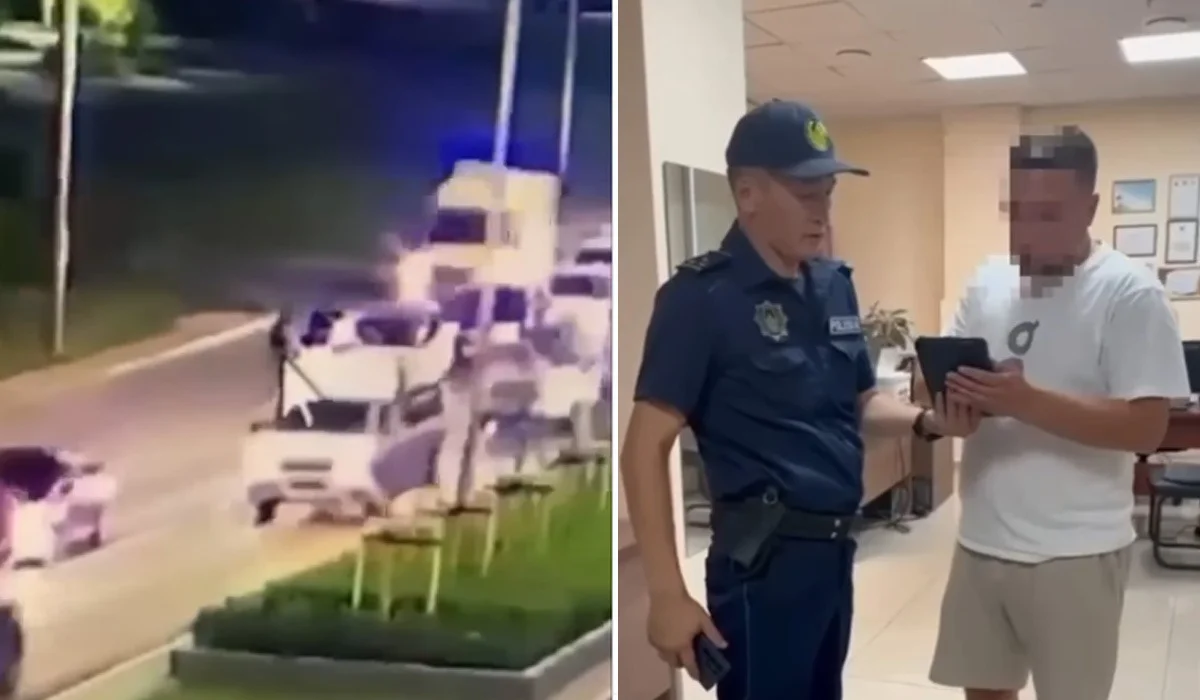 Пьяный мужчина стрелял из окна авто в Астане (ВИДЕО)