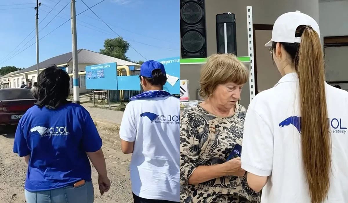 Представители штаба партии «Ак жол» провели встречу с жителями Акжайыкского района