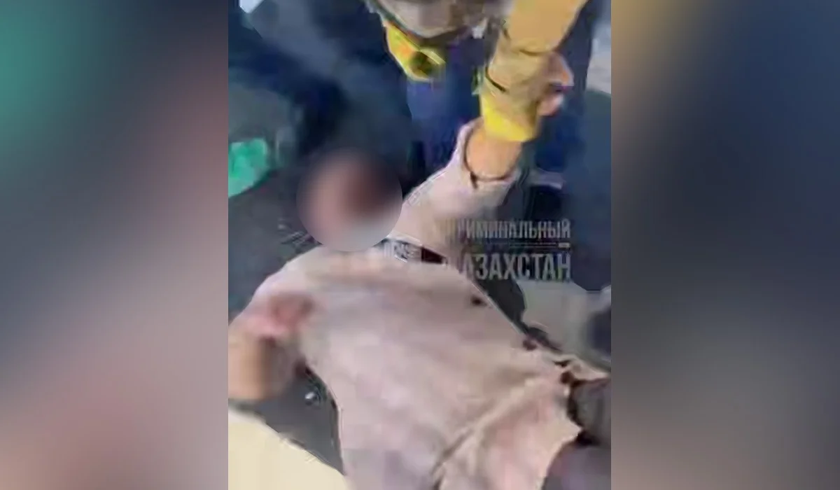 Женщину ударили ногой по лицу при полицейском в области Жетысу (ВИДЕО)