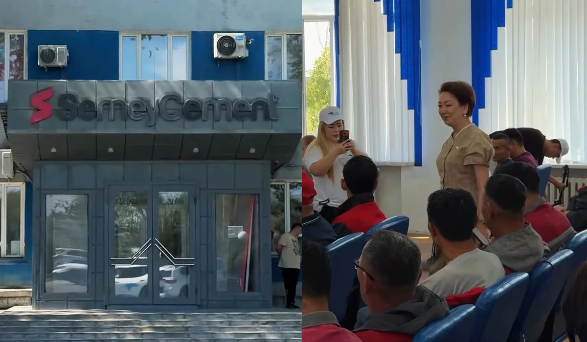 «Ак жол» представители встретились с коллективом цементного завода в Абайской области
