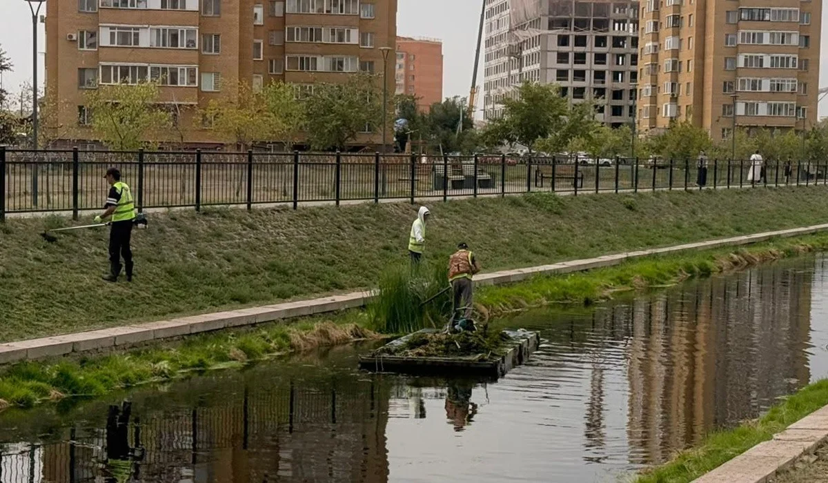 «Таза Қазақстан»: в Астане показали, как чистят реку Сарыбулак