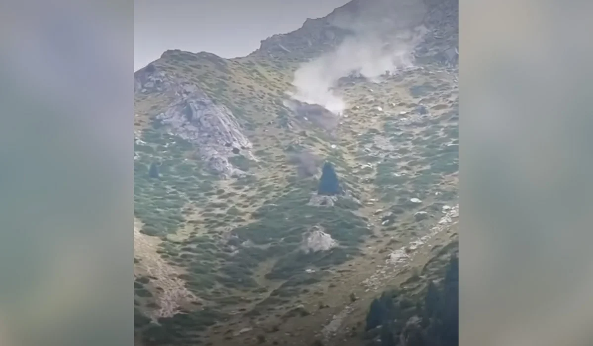 Каменный оползень сняли на видео в горах Алматы (ВИДЕО)