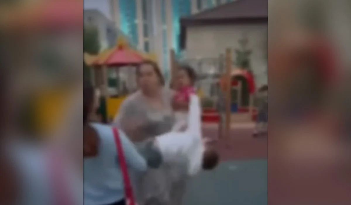 Две женщины подрались на детской площадке в Астане (ВИДЕО)