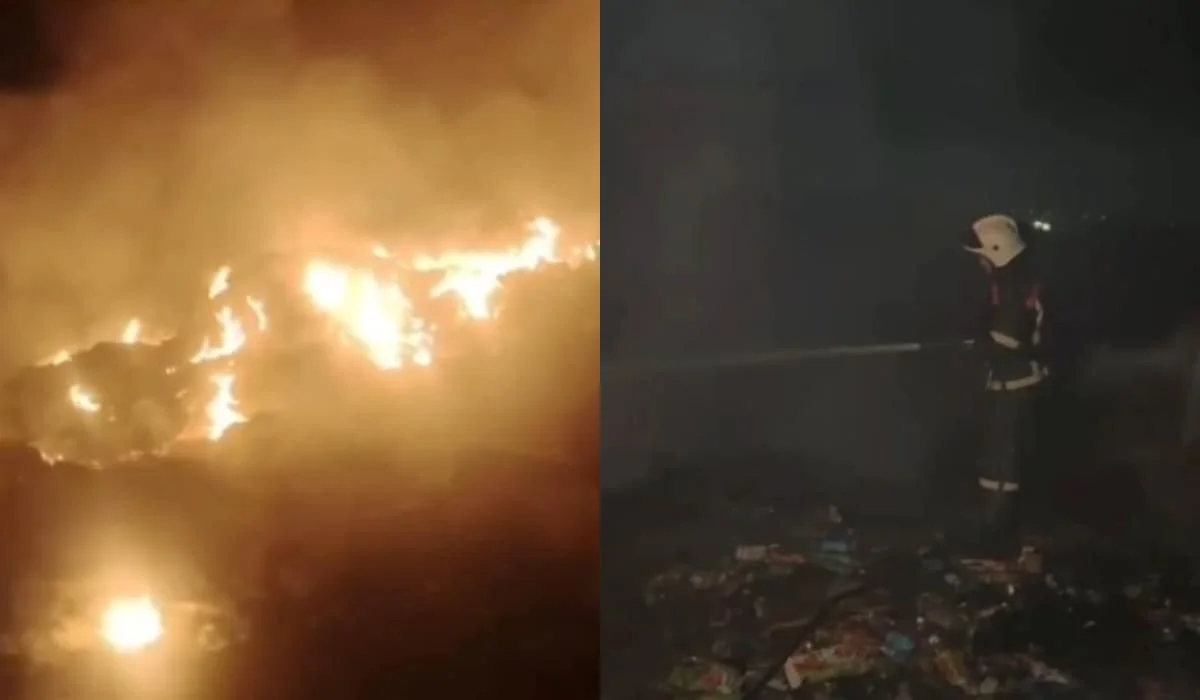 Крупный пожар на несанкционированной свалке ликвидировали в Алматинской области