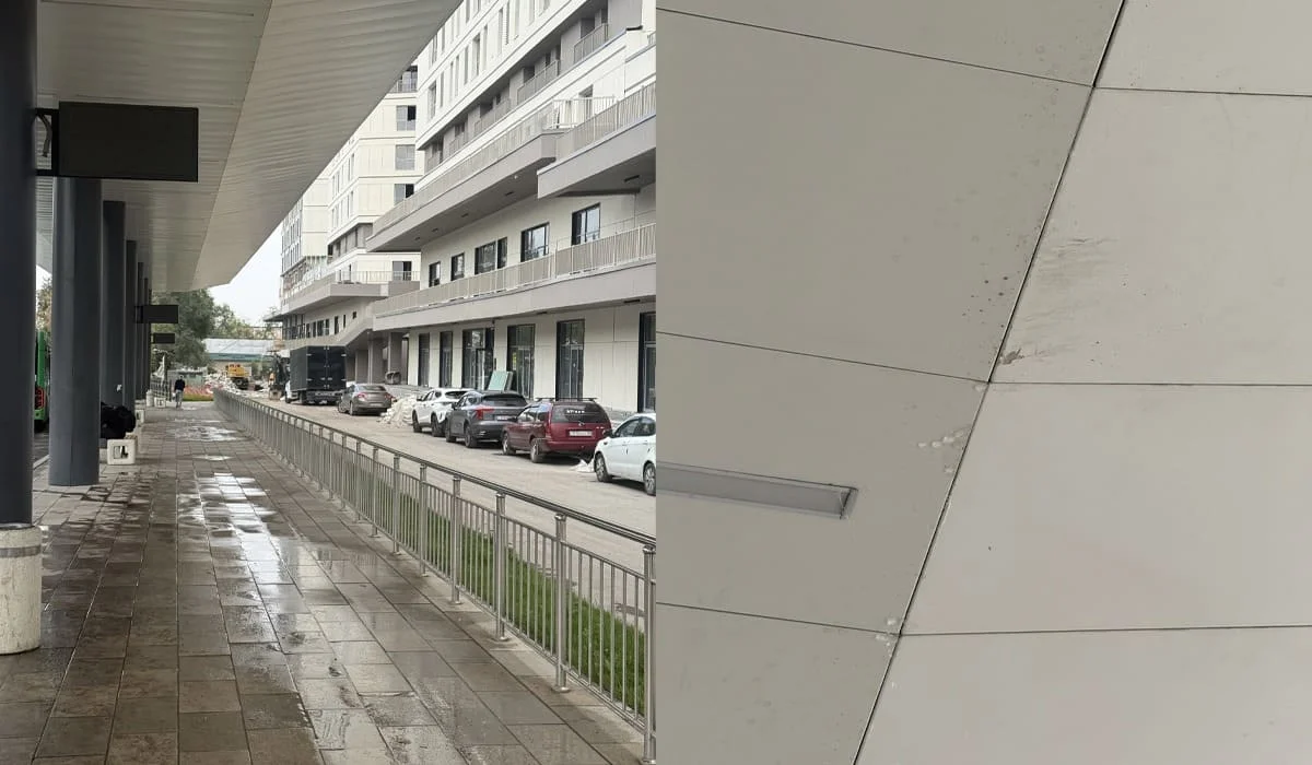 Новая остановка на Саяхате потекла после дождя: что сказали в акимате