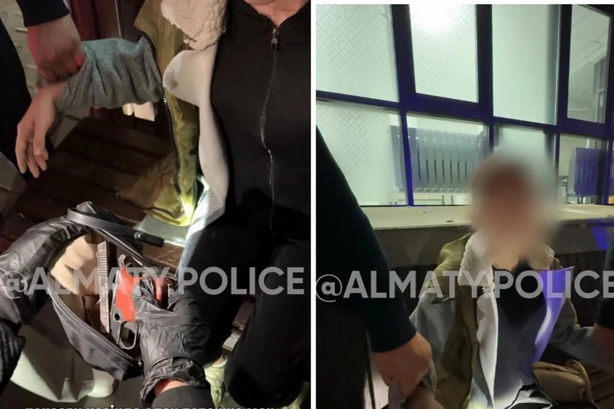 Женщину с пистолетом и патронами задержали в Алматы (ВИДЕО)