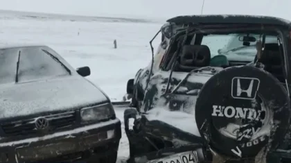 Крупное ДТП на трассе Самара-Шымкент: погибли два человека (видео)