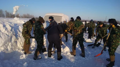 Курсанты пришли на помощь жителям Акмолинской области