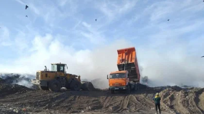 Городская свалка горела в Атырау