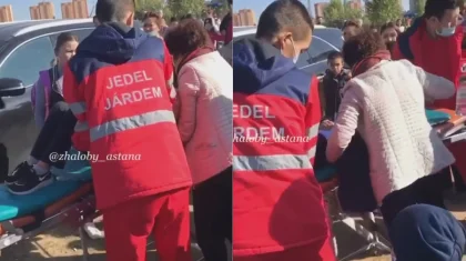 В Нур-Султане автомобиль наехал на детей, госпитализирована 7-летняя девочка