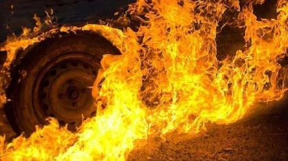 Угонщик из Карагандинской области чуть не сгорел в краденом авто