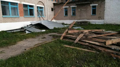 Ураган обрушился на Северный Казахстан