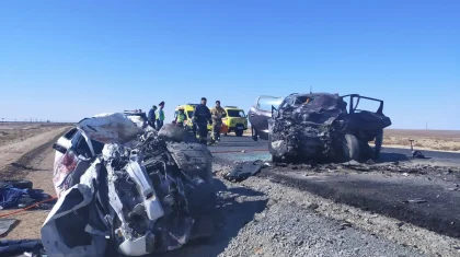 Девять человек погибли в жутком ДТП в Атырауской области