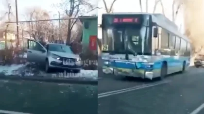 Жуткое ДТП с автобусом в Алматы: пострадавших разбросало по всей улице