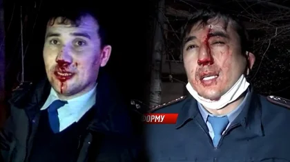 Избивших шымкентских полицейских задержали