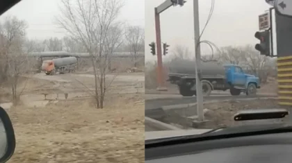 Слив нечистот в Большой алматинский канал сняли на видео очевидцы