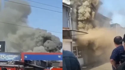 Барахолка горела в Алматы