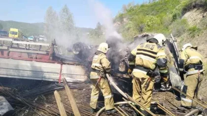 Тела двух детей найдены в сгоревшем грузовике в ВКО