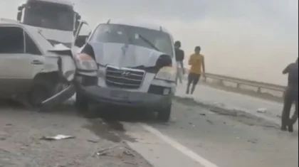 ДТП с участием 11 авто произошло в Жамбылской области, есть пострадавшие