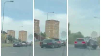 «Они дебилы?». Водители двух иномарок не поделили дорогу и устроили беспредел в Нур-Султане