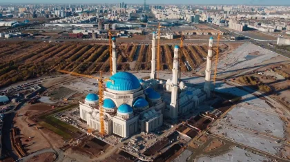 Строительство самой большой мечети Казахстана и Центральной Азии подходит к завершению
