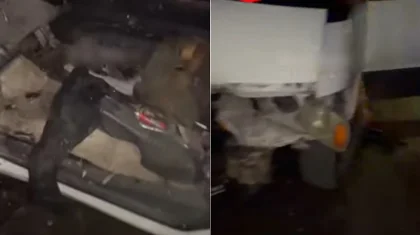 Отбойник «прошил» насквозь авто в Алматинской области