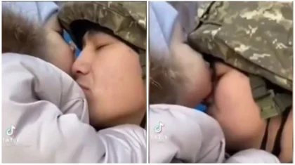 Видео встречи военнослужащего с сыном растрогало Казнет