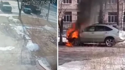 8-летние дети подожгли дорогой внедорожник в Усть-Каменогорске