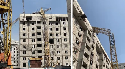 Башенный кран рухнул в Алматы. Есть ли жертвы?